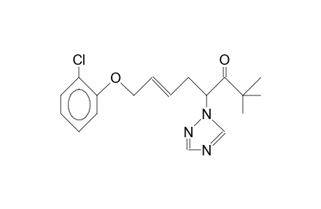 2,2-Dimethyl-4-(1,2,4-triazolyl)-8-(2-chloro-phenoxy)-trans-6-octen-3-one