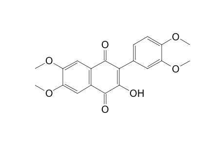 2-(3',4'-Dimethoxyphenyl)-6,7-dimethoxy-3-hydroxy-1,4-dihydro-1,4-naphthalenedione