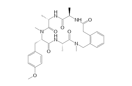 (8S,11S,14S,17R)-1,7,10,13,16-Pentaoxo-6,8,12,13,17-pentamethyl-3,4-(benzo)-6,9,12,15,18-pentaazocyclooctadecane
