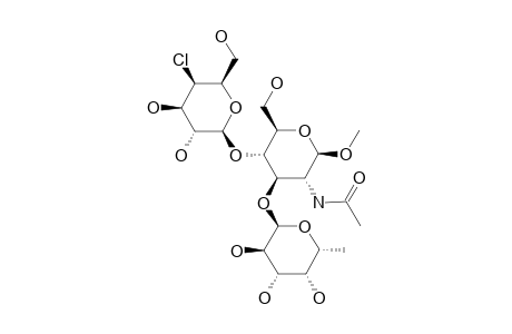 METHYL-2-ACETAMIDO-2-DEOXY-4-O-(4-CHLORO-4-DEOXY-BETA-D-GALACTOPYRANOSYL)-3-O-(ALPHA-L-FUCOPYRANOSYL)-BETA-D-GLUCOPYRANOSIDE