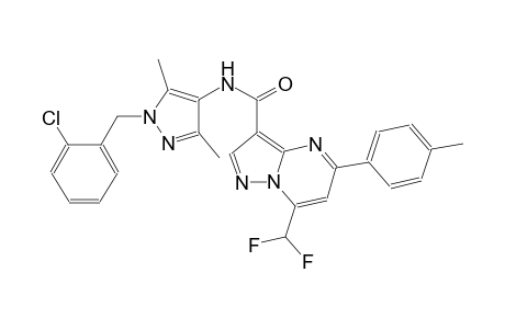 N-[1-(2-chlorobenzyl)-3,5-dimethyl-1H-pyrazol-4-yl]-7-(difluoromethyl)-5-(4-methylphenyl)pyrazolo[1,5-a]pyrimidine-3-carboxamide