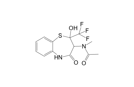 2-Hydroxy-2-trifluoromethyl-3-[N'-methyl-N'-acetylamido]-1,5-benzothiazepine-4-one