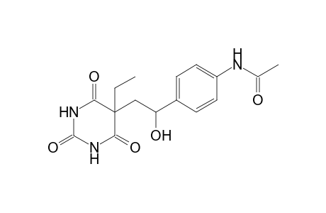5-(p-acetamido-beta-hydroxyphenethyl)-5-ethylbarbituric acid