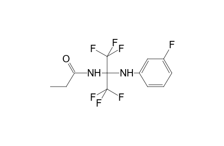 N-{1,1,1,3,3,3-hexafluoro-2-[(3-fluorophenyl)amino]propan-2-yl}propanamide