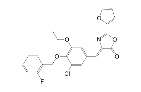 (4Z)-4-{3-chloro-5-ethoxy-4-[(2-fluorobenzyl)oxy]benzylidene}-2-(2-furyl)-1,3-oxazol-5(4H)-one
