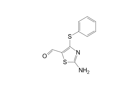 5-Thiazolecarboxaldehyde, 2-amino-4-(phenylthio)-
