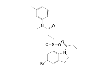 propanamide, 3-[[5-bromo-2,3-dihydro-1-(1-oxopropyl)-1H-indol-7-yl]sulfonyl]-N-methyl-N-(3-methylphenyl)-