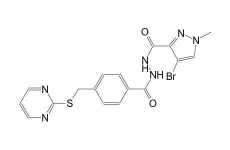 N'-[(4-bromo-1-methyl-1H-pyrazol-3-yl)carbonyl]-4-[(2-pyrimidinylsulfanyl)methyl]benzohydrazide