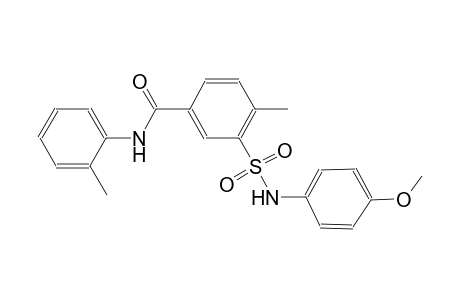 3-[(4-methoxyanilino)sulfonyl]-4-methyl-N-(2-methylphenyl)benzamide
