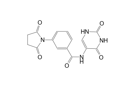 3-(2,5-dioxo-1-pyrrolidinyl)-N-(2,4-dioxo-1,2,3,4-tetrahydro-5-pyrimidinyl)benzamide