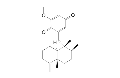 (-)-2-Methoxy-6-[(trans-octahydro-5.beta.,6.beta.,8a.beta.-trimethyl-1(2H)-naphthalenyl)methyl]-2,5-cyclohexadiene-1,4-dione