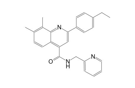 2-(4-ethylphenyl)-7,8-dimethyl-N-(2-pyridinylmethyl)-4-quinolinecarboxamide