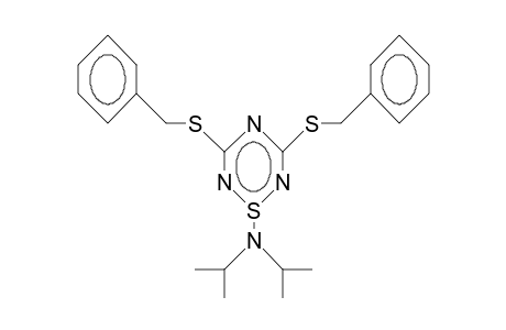 1-Diisopropylamino-3,5-dibenzylthio-1,2,4,6-thiatriazine