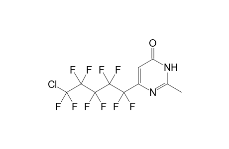6-(.omega.-Chlorodecafluoropentyl)-2-methylpyrimidin-4(3H)-one