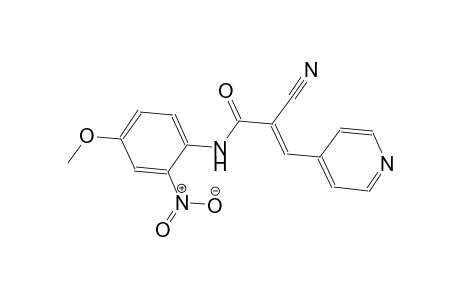 (2E)-2-cyano-N-(4-methoxy-2-nitrophenyl)-3-(4-pyridinyl)-2-propenamide