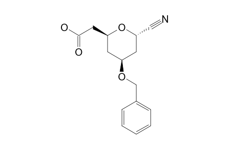2-[(2S,4S,6S)-4-(benzyloxy)-6-cyano-tetrahydropyran-2-yl]acetic acid