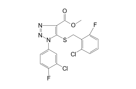 Methyl 5-[(2-chloro-6-fluorobenzyl)sulfanyl]-1-(3-chloro-4-fluorophenyl)-1H-1,2,3-triazole-4-carboxylate