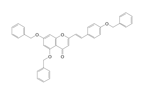 5,7-bis(phenylmethoxy)-2-[(E)-2-(4-phenylmethoxyphenyl)ethenyl]-1-benzopyran-4-one