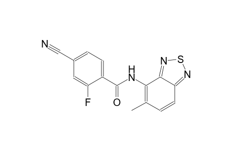 4-cyano-2-fluoro-N-(5-methyl-2,1,3-benzothiadiazol-4-yl)benzamide