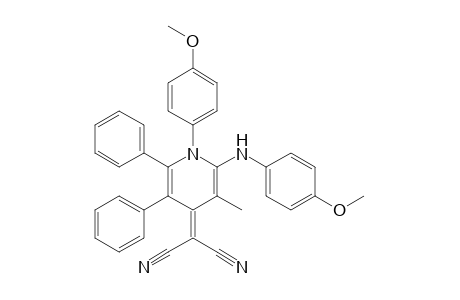 2-[1-(4-methoxyphenyl)-2-[(4-methoxyphenyl)amino]-3-methyl-5,6-diphenyl-pyridin-4-ylidene]propanedinitrile