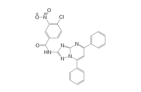 4-chloro-N-(5,7-diphenyl[1,2,4]triazolo[1,5-a]pyrimidin-2-yl)-3-nitrobenzamide