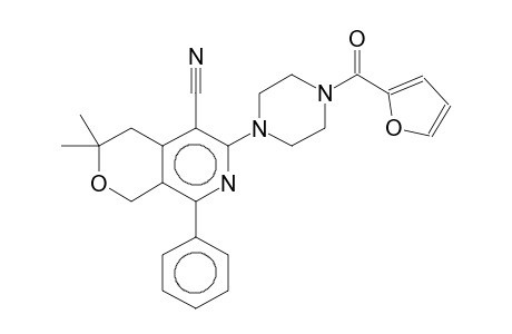 1-phenyl-3-[4-(2-furylcarbonyl)piperazino]-4-cyano-6,6-dimethyl-5,6-dihydro-8H-pyrano[3,4-c]pyridine