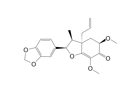 (7R,8S,1'R,3'R)-DELTA(5',8')-3',5'-DIMETHOXY-3,4-METHYLENEDIOXY-4'-OXO-8.1',7.O.6'-NEOLIGNAN