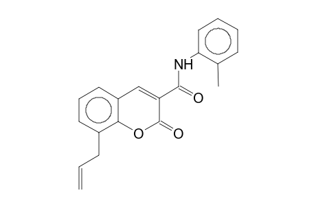 8-Allyl-2-keto-N-(o-tolyl)chromene-3-carboxamide