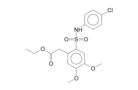 2-[2-[(4-chlorophenyl)sulfamoyl]-4,5-dimethoxy-phenyl]acetic acid ethyl ester