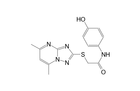 2-[(5,7-dimethyl[1,2,4]triazolo[1,5-a]pyrimidin-2-yl)sulfanyl]-N-(4-hydroxyphenyl)acetamide