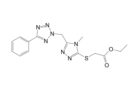 Acetic acid, 2-[[4-methyl-5-[(5-phenyl-2H-1,2,3,4-tetrazol-2-yl)methyl]-4H-1,2,4-triazol-3-yl]thio]-, ethyl ester