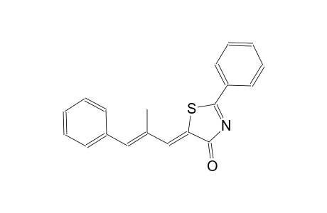 (5Z)-5-[(2E)-2-methyl-3-phenyl-2-propenylidene]-2-phenyl-1,3-thiazol-4(5H)-one