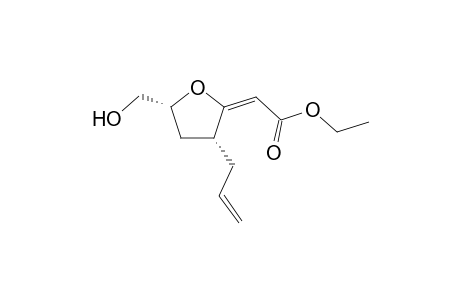 3-Allyl-2-(ethoxycarbonylmethylidene)-5-(hydroxymethyl)tetrahydrofuran