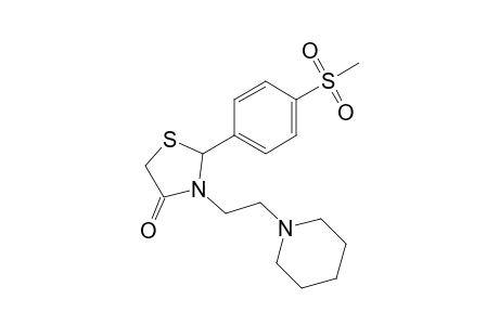 2-(4-(methylsulfonyl)phenyl)-3-(2-(piperidin-1-yl)ethyl)thiazolidin-4-one