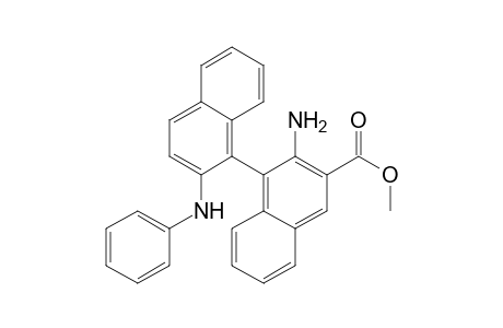 3-Amino-4-(2-anilino-1-naphthalenyl)-2-naphthalenecarboxylic acid methyl ester