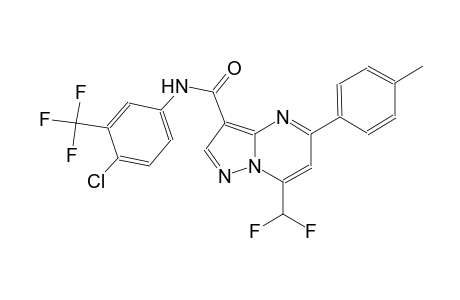 N-[4-chloro-3-(trifluoromethyl)phenyl]-7-(difluoromethyl)-5-(4-methylphenyl)pyrazolo[1,5-a]pyrimidine-3-carboxamide