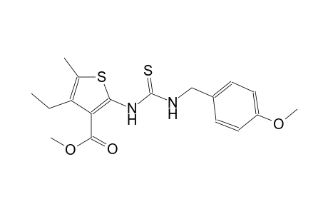 methyl 4-ethyl-2-({[(4-methoxybenzyl)amino]carbothioyl}amino)-5-methyl-3-thiophenecarboxylate