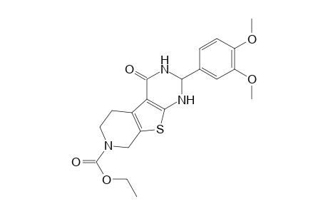 Ethyl 2-(3,4-dimethoxyphenyl)-4-oxo-1,3,4,5,6,8-hexahydropyrido[4',3':4,5]thieno[2,3-d]pyrimidine-7(2H)-carboxylate