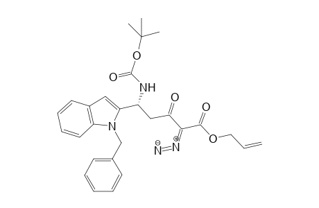 (R)-Allyl 5-(1-benzyl-1H-indol-2-yl)-5-(tert-butoxycarbonylamino)-2-diazo-3-oxopentanoate