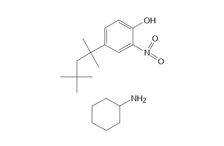 2-nitro-4-(1,1,3,3-tetramethylbutyl)phenol, compound with cyclohexylamine