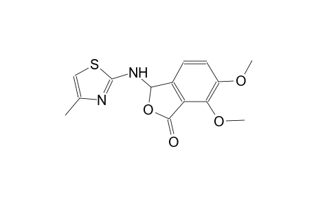 6,7-dimethoxy-3-[(4-methyl-1,3-thiazol-2-yl)amino]-2-benzofuran-1(3H)-one