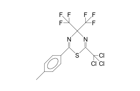 4,4-Bis(trifluoromethyl)-2-(4-tolyl)-6-trichloromethyl-4H-1,3,5-thiadiazine
