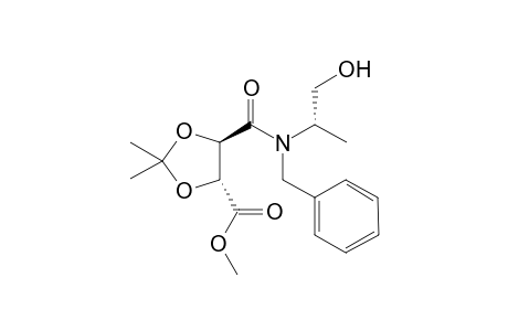 N-Benzyl-N'-[(1S)-2-hydroxy-1-methylethyl]-(2R,3R)-2,3-di-O-isopropylidenetartramic acid methyl ester