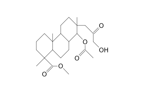 14-Acetoxy-16-hydroxymethyl-16-oxo-18-isopimarano ic acid, methyl ester