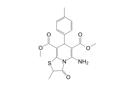 5-Amino-2-methyl-7-(4-methylphenyl)-3-oxo-7H-thiazolo[3,2-a]pyridine-6,8-dicarboxylic acid dimethyl ester