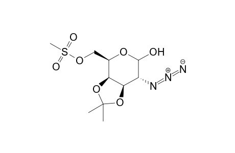 2-Azido-2-deoxy-3,4-O-isopropylidene-6-O-(methylsulfonyl)-D-galactopyranose