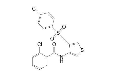 o-chloro-N-{4-[(p-chlorophenyl)sulfonyl]-3-thienyl}benzamide
