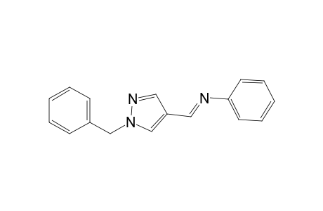 Benzenamine, N-[[1-(phenylmethyl)-1H-pyrazol-4-yl]methylene]-, (E)-