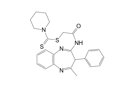 2-[(4-methyl-3-phenyl-3H-1,5-benzodiazepin-2-yl)amino]-2-oxoethyl 1-piperidinecarbodithioate