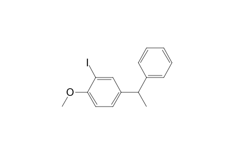 2-Iodo-1-methoxy-4-(1-phenylethyl)-benzene